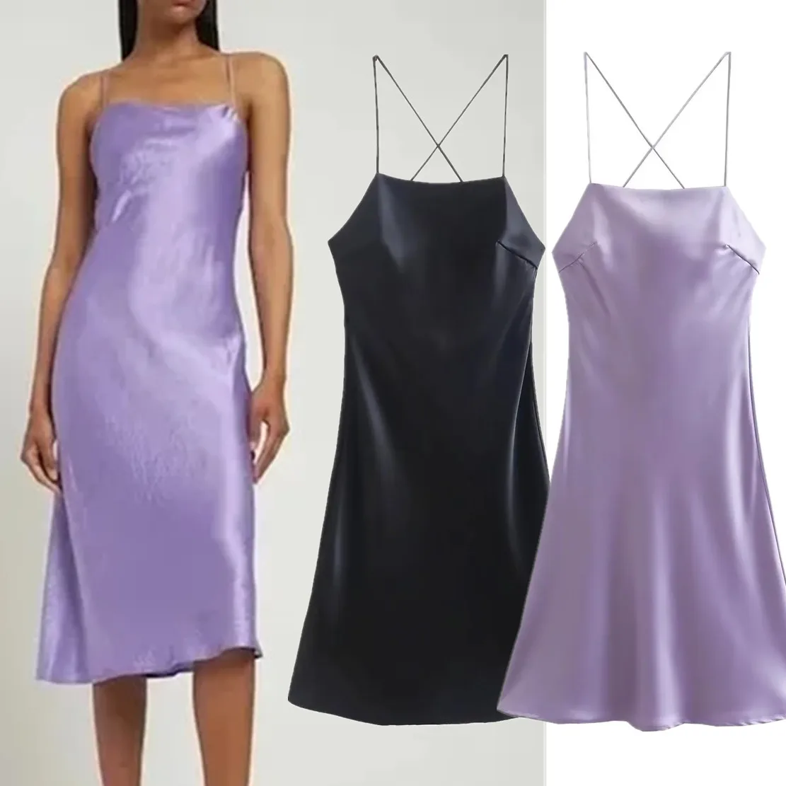 Withered 2023 French Style Fashion Silk Satin Spaghetti Strapless Backless Sexy Party Dress Women
Withered 2023 French Style Fashion Silk Satin Spaghetti Strapless Backless Sexy Party Dress Women