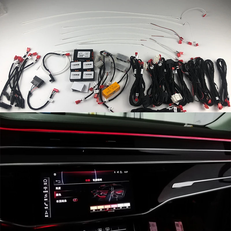 Interior LED ambient light For Audi A8 2018+ Atmosphere Light MMI control door Footwell light original
Interior LED ambient light For Audi A8 2018+ Atmosphere Light MMI control door Footwell light original