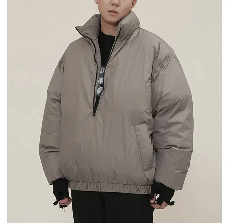Half Zipper Cotton-Padded Jacket for Men High Quality 1:1 Stand Collar Parkas Y2K Fashion Streetwear Jacket Coats Men Women
Half Zipper Cotton-Padded Jacket for Men High Quality 1:1 Stand Collar Parkas Y2K Fashion Streetwear Jacket Coats Men Women