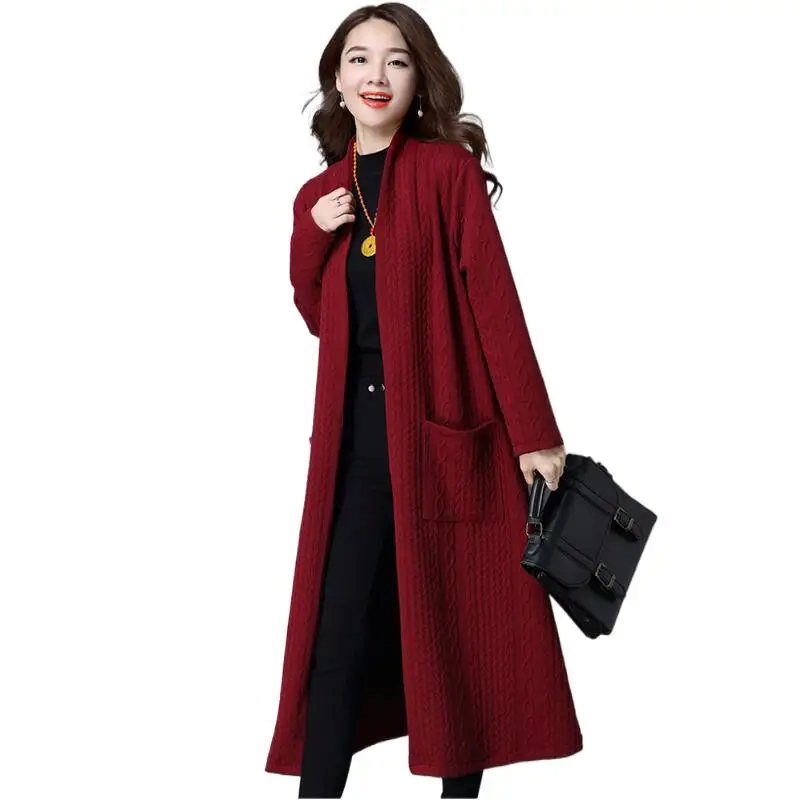 

2024 Autumn Women Long Cotton Jacket Winter Women' Coats With Pocket New Fashion Coats Jacket Parka Women Coat veste femme