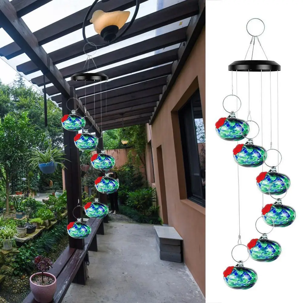 

Wind Chimes Hummingbird Feeders Anti Fading Outside Bird Feeders Garden Decor Charming Wind Chimes Window Bird Feeders