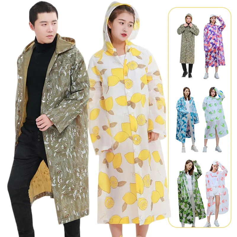 Long Printed Transparent Raincoat Cloak Poncho Women Men's Outdoors Waterproof Cartoon Printing Hooded Cycling Clear Rain Coats
Long Printed Transparent Raincoat Cloak Poncho Women Men's Outdoors Waterproof Cartoon Printing Hooded Cycling Clear Rain Coats