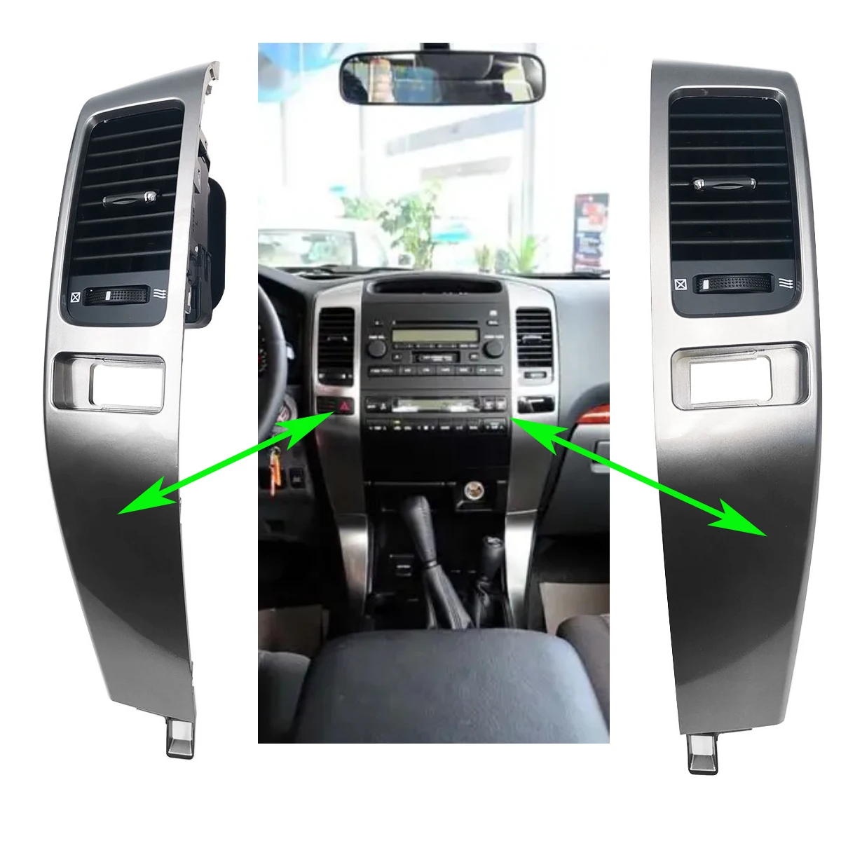 for Lexus GX470 2003-2009 Car Air Conditioner Outlet Frame A/C Vents Plate Panel For Toyota Land Cruiser Prado 120 03-09 1 pair
for Lexus GX470 2003-2009 Car Air Conditioner Outlet Frame A/C Vents Plate Panel For Toyota Land Cruiser Prado 120 03-09 1 pair