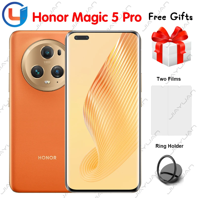 

Original Honor Magic 5 Pro 5G Phone 6.81 Inches 120Hz Screen Snapdragon 8 Gen 2 Battery 5450mAh IP68 Google Play NFC Smartphone
