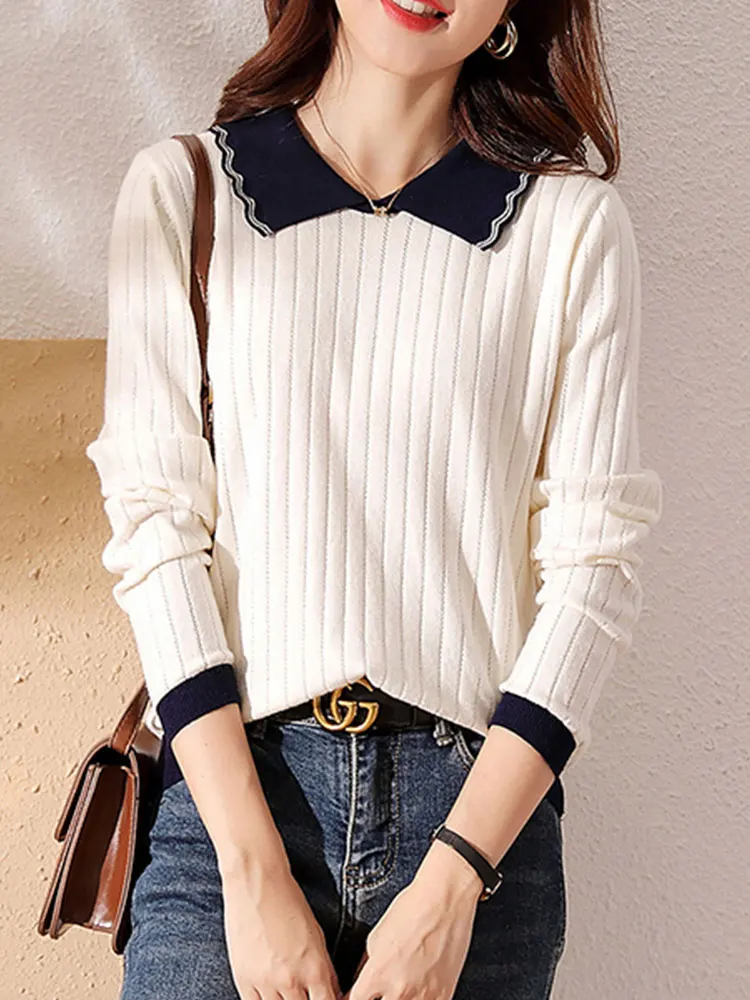 2022 Autumn Winter Womens Sweater Pullover Knitted Long Sleeve Top Casual Korean Patchwork Pull Jumper Sweater Female Mujer Tops
2022 Autumn Winter Womens Sweater Pullover Knitted Long Sleeve Top Casual Korean Patchwork Pull Jumper Sweater Female Mujer Tops