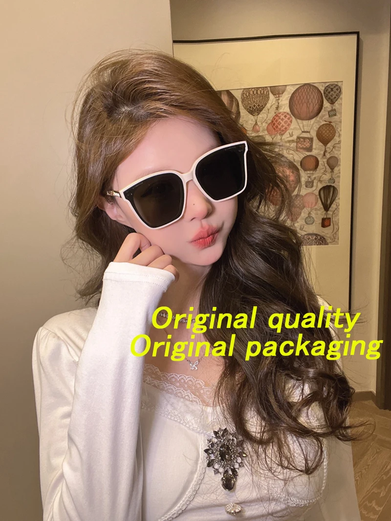 

Original Luxury Fashion Women's Square Sunglasses Polarized Men's Ultra Light Large Frame Glasses Anti glare Goggles CH6355