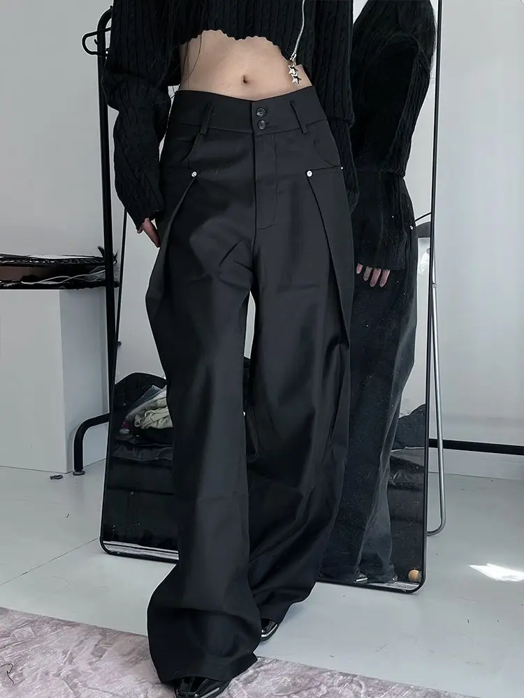 Spliced Suit Pants For Women Korean Version Of High Waist Casual Hip Hop Loose Straight Leg Wide Leg Pants Personality Street
Spliced Suit Pants For Women Korean Version Of High Waist Casual Hip Hop Loose Straight Leg Wide Leg Pants Personality Street