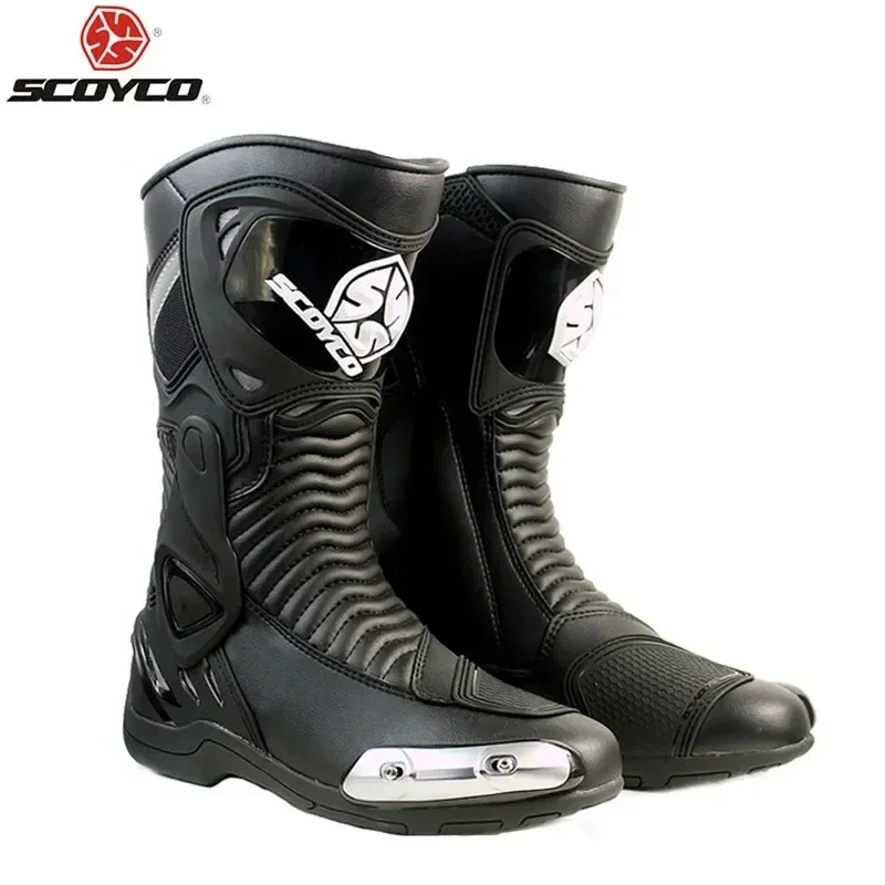 

SCOYCO New Wear-resistant Outdoor Cycling Motorcycles Boots Men's Shoes Motorcycle Equipment Riding Protective MotoCross Boot