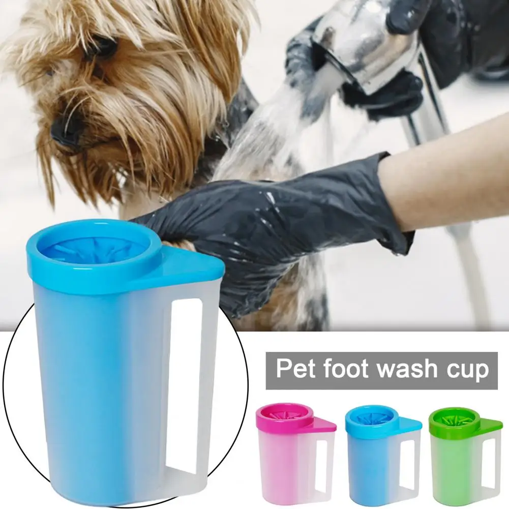 

Medium Dog Paw Washer Dog Paw Cleaner with Handle Absorbent Towels Adjustable Bath Brush Muddy Pet Foot Washer for Buddy Dog