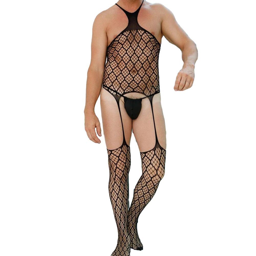 Men Sissy Sexy Jumpsuit Fishnet Lace Mesh Bodystocking See Through Hollow Out Lingerie Gay Man Seduction Bodysuit Erotic Wear
Men Sissy Sexy Jumpsuit Fishnet Lace Mesh Bodystocking See Through Hollow Out Lingerie Gay Man Seduction Bodysuit Erotic Wear