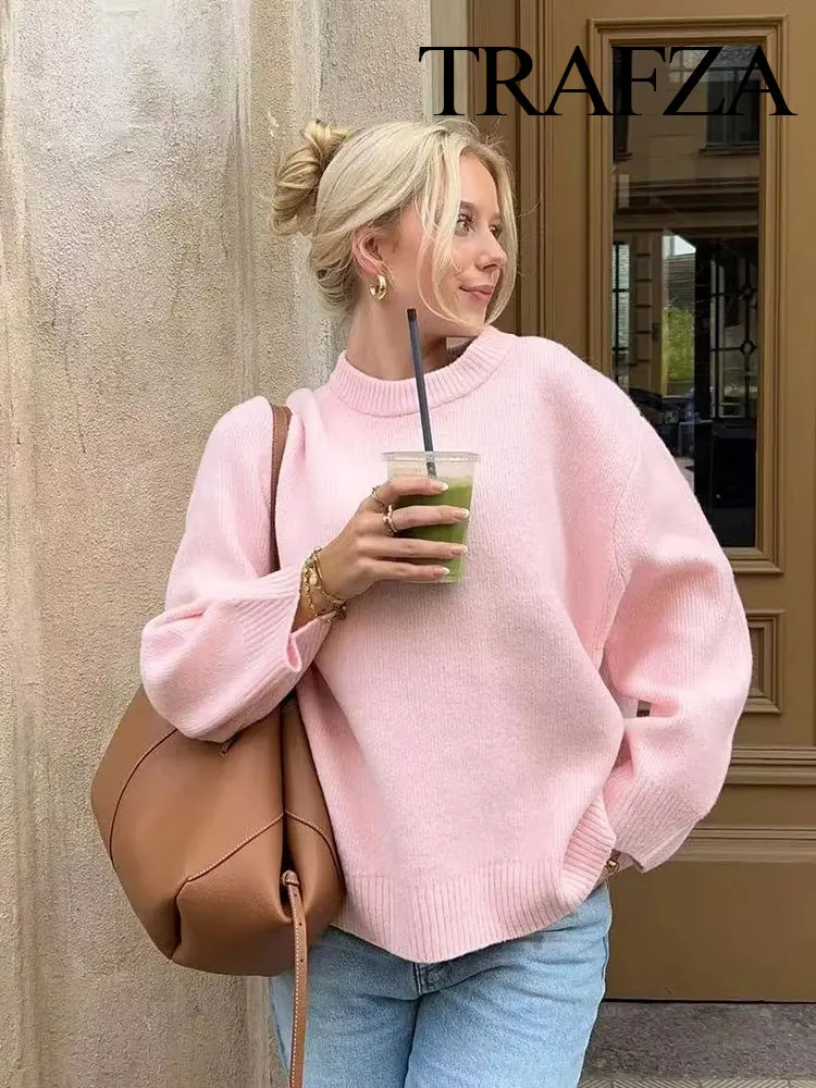 TRAFZA 2023 Autumn Pullovers For Women Fashion Trend Round Neck Loose Short Sweaters Female Leisure High Street Women's Sweater
TRAFZA 2023 Autumn Pullovers For Women Fashion Trend Round Neck Loose Short Sweaters Female Leisure High Street Women's Sweater