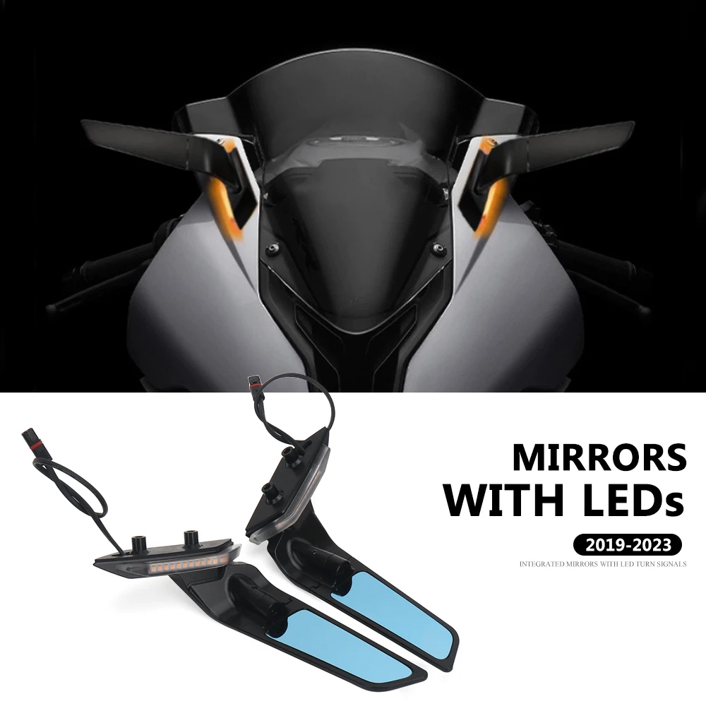 

New Side Mirrors With LED Turn Signal Indicator Motorcycle Rearview Mirror For BMW S1000RR S1000 RR S 1000 RR s1000rr 2019-2023