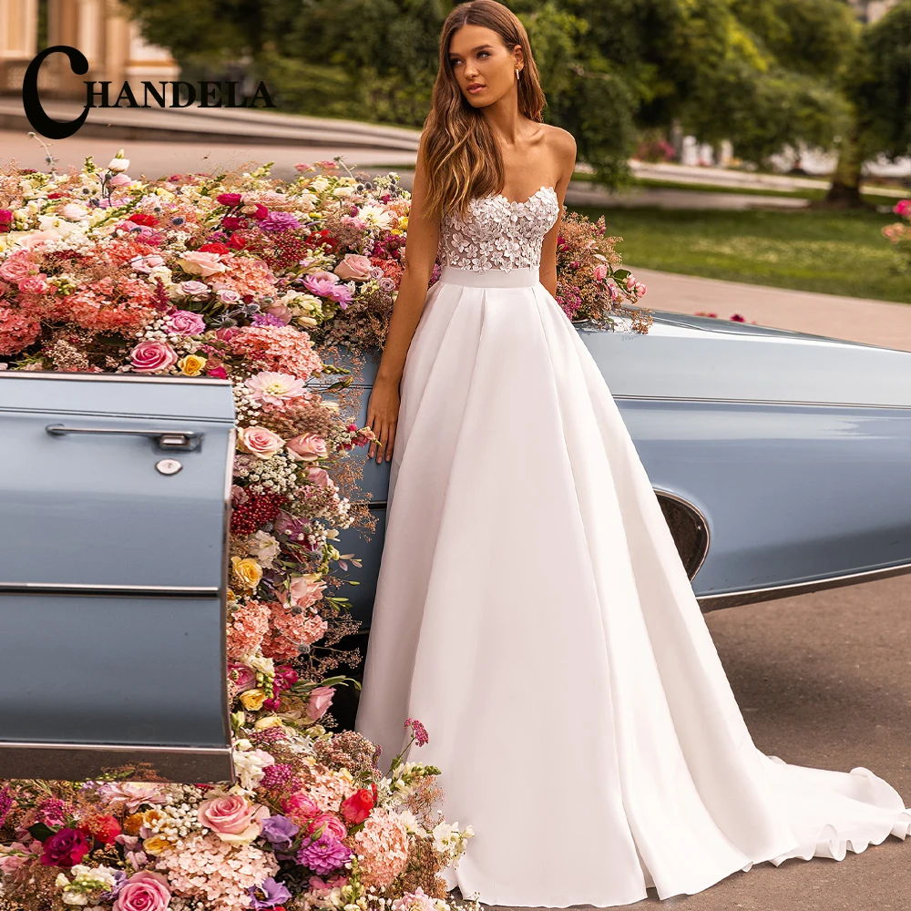CHANDELA Princess Wedding Dresses Sweetheart Sleeveless Lace Appliques Bridal Gown Vestidos De Novia Personalised For Women
CHANDELA Princess Wedding Dresses Sweetheart Sleeveless Lace Appliques Bridal Gown Vestidos De Novia Personalised For Women