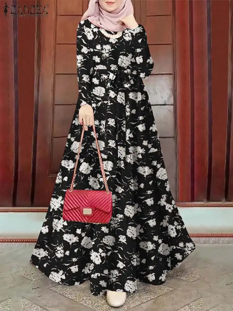 ZANZEA Fashion Dubai Muslim Dress Woman Casual Loose Dresses Bohemian Floral Printed Sundress Elegant Party Maxi Robe Oversized
ZANZEA Fashion Dubai Muslim Dress Woman Casual Loose Dresses Bohemian Floral Printed Sundress Elegant Party Maxi Robe Oversized