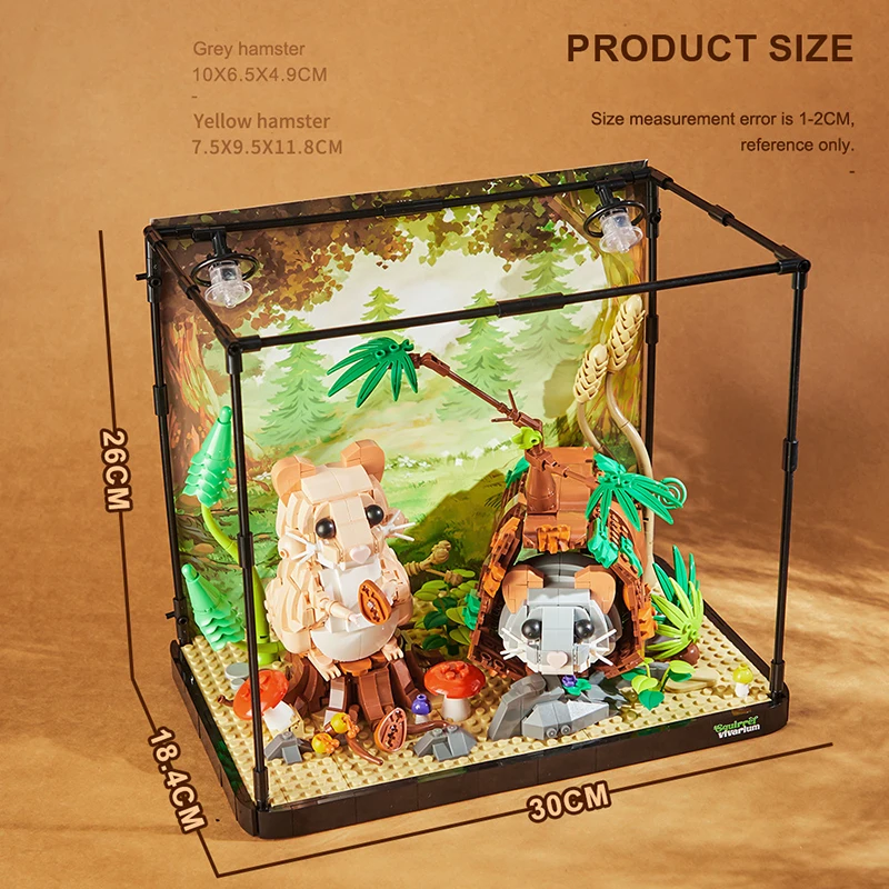 1158Pcs Squirrel Vivarium Model Blocks MOC Animal Landscape Box Buliding Bricks Creative Ideas Ornaments DIY Toy Kit Gift Kids 1158Pcs Squirrel Vivarium Model Blocks MOC Animal Landscape Box Buliding Bricks Creative Ideas Ornaments DIY Toy Kit Gift Kids