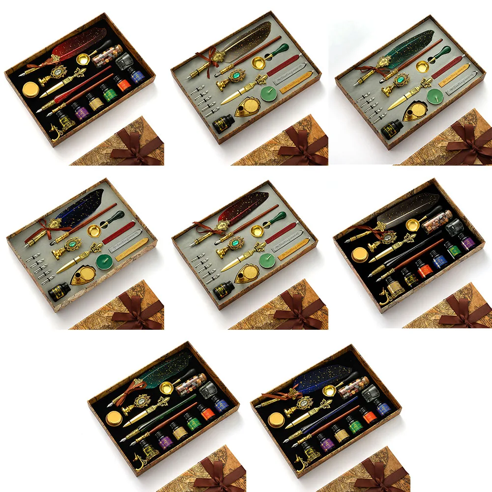 1 Set Antique Feather Dip Pen Kit Retro Wooden Dip Pen Set Classic Wax Seal Stamp Kit For Calligraphy Art Words Gifts
1 Set Antique Feather Dip Pen Kit Retro Wooden Dip Pen Set Classic Wax Seal Stamp Kit For Calligraphy Art Words Gifts