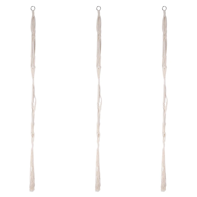 3X Macrame Double Plant Hanger Indoor Outdoor 2 Tier Hanging Planter Cotton Rope 4 Legs 67 Inch
3X Macrame Double Plant Hanger Indoor Outdoor 2 Tier Hanging Planter Cotton Rope 4 Legs 67 Inch