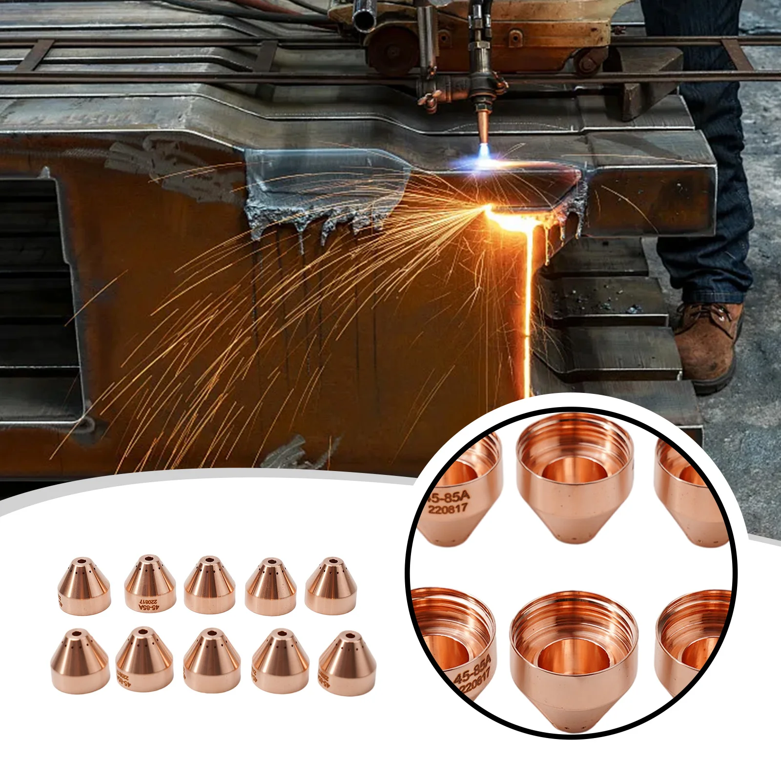 10Pcs 220817 Shield Plasma Cutter Shield Cutters for PMX 45XP/65/85/105 Machine Brass plasma cutter machine Accessories
10Pcs 220817 Shield Plasma Cutter Shield Cutters for PMX 45XP/65/85/105 Machine Brass plasma cutter machine Accessories