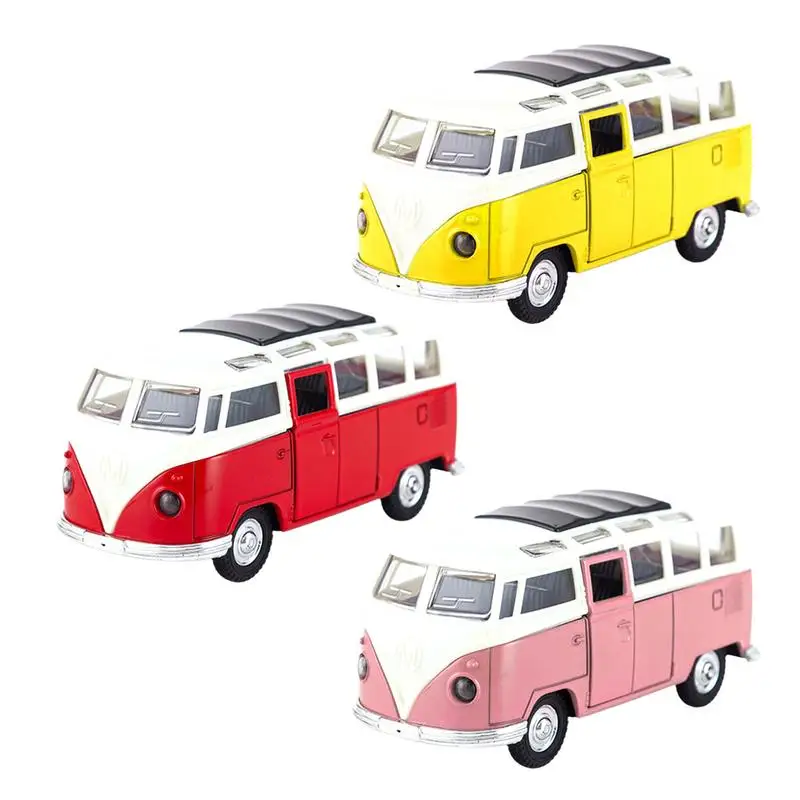 

Модель автомобиля из сплава в масштабе 1/36 в форме автобуса, игрушечный автомобиль, игрушки для демонстрации и коллекционеров, игрушечный автобус, литой автомобиль из сплава