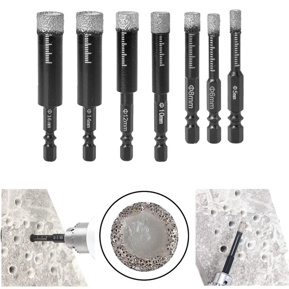 2pcs 5-16mm Diamond Dry Drill Bits Hole Saw Cutter Hex Drill Bit Set For Granite Marble Ceramic Tile Drilling Hole Accessories
2pcs 5-16mm Diamond Dry Drill Bits Hole Saw Cutter Hex Drill Bit Set For Granite Marble Ceramic Tile Drilling Hole Accessories