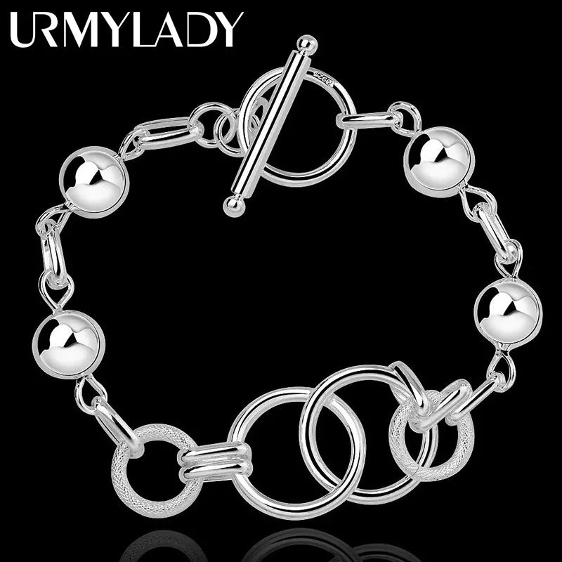 Hot new 925 sterling silver Bracelets women Wild Creative circle beads chain fashion lady Wedding party Christmas gifts Jewelry
Hot new 925 sterling silver Bracelets women Wild Creative circle beads chain fashion lady Wedding party Christmas gifts Jewelry