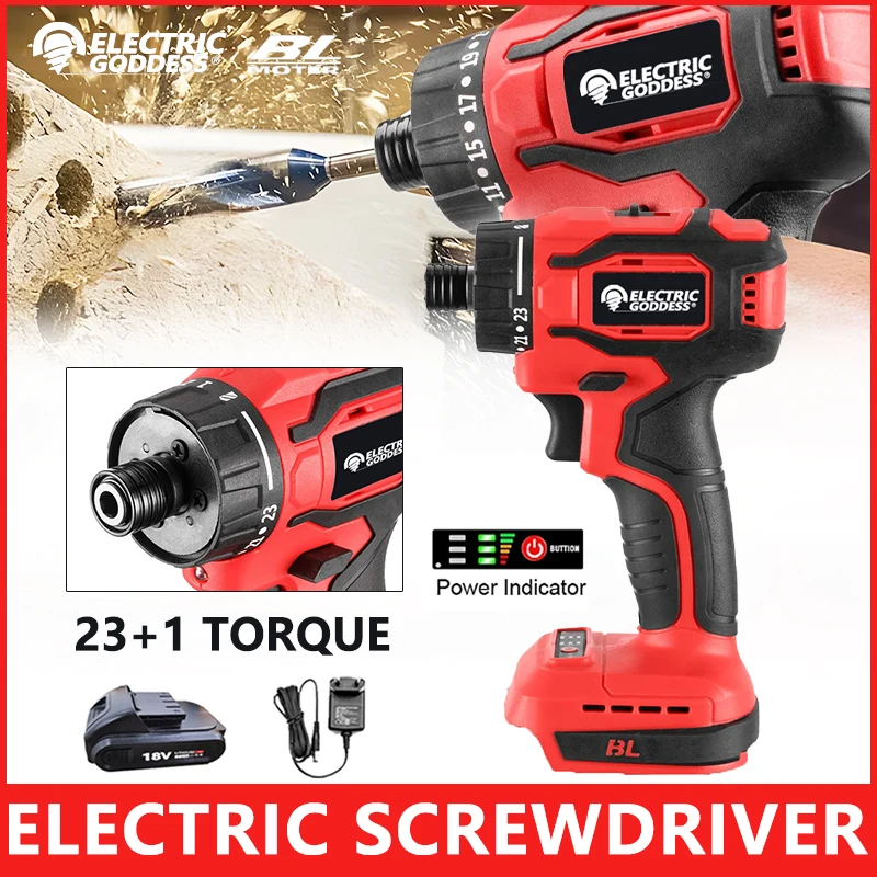 Electric Goddess 23+1 280N M Torque Brushless Electric Screwdriver Multi-Purpose for Makita Battery Electric Maintenance Tool
Electric Goddess 23+1 280N M Torque Brushless Electric Screwdriver Multi-Purpose for Makita Battery Electric Maintenance Tool