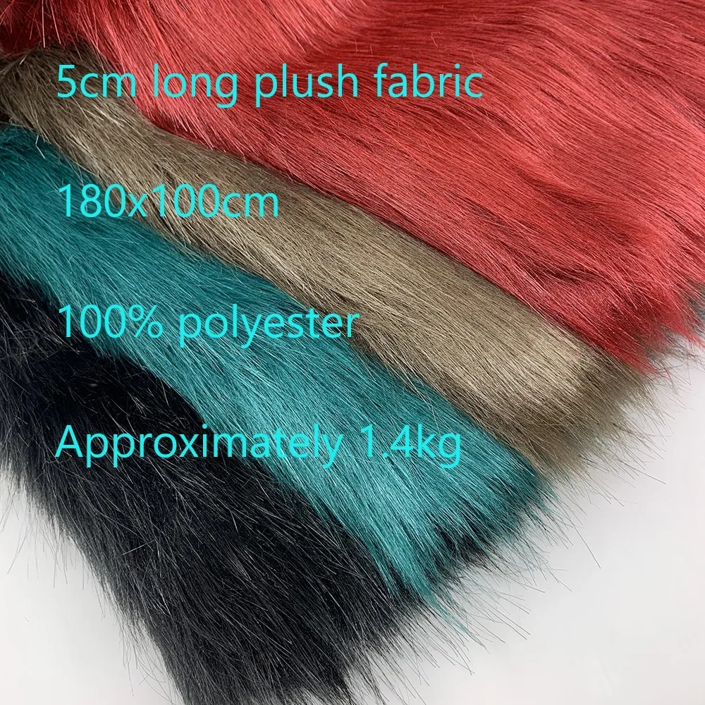 

Sewbato 180x100cm Soft Long Hair Plush Fabric 5cm 100% Polyester Faux Fur Fabric DIY Handmade Doll/beast Costume Minky Fabric