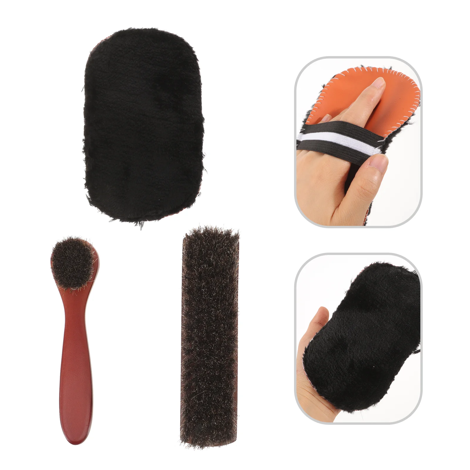 

Shoe Brush Polishing Horse Hair Boot High Gloss Shoes Black Car Seat Sofa Set Cleaning Horsehair Kit Cleaner Applicator for