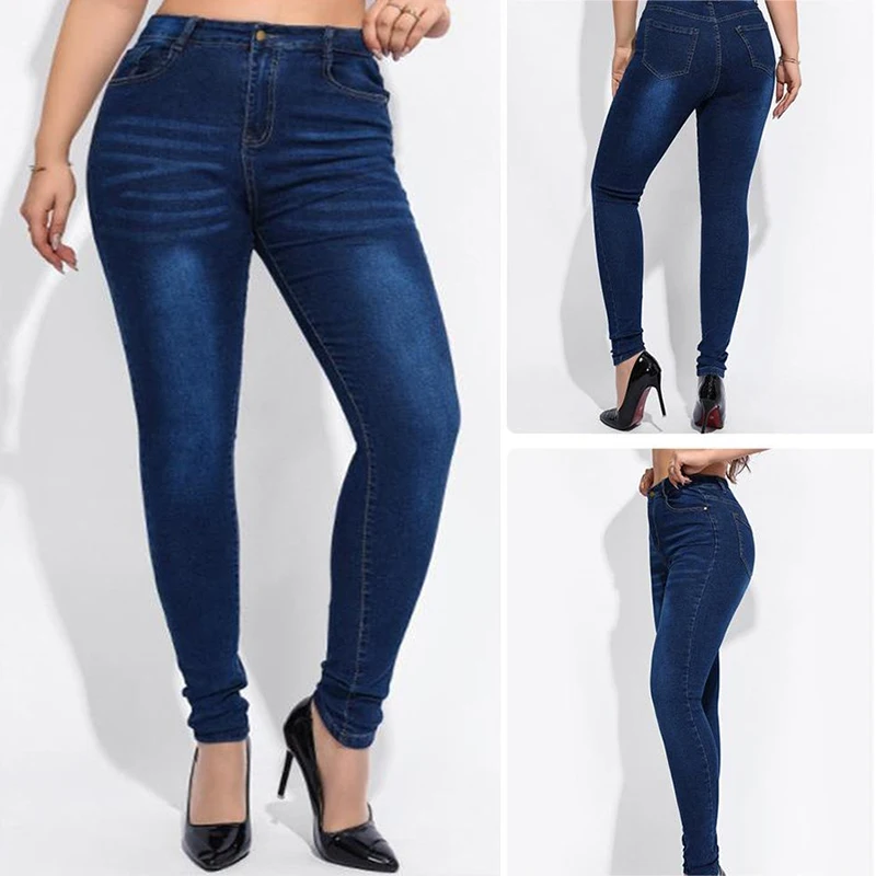 

Women's High Rise Perfect Skinny Jeans Stretchy Tummy Control Trendy Jeggings Denim Pants