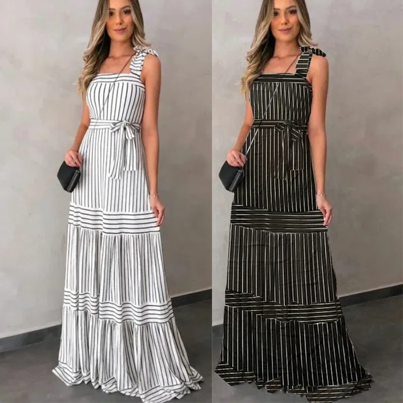 Cross-border European Meg seed stripe dress amazon new skirt Bohemian condole female independent station
Cross-border European Meg seed stripe dress amazon new skirt Bohemian condole female independent station