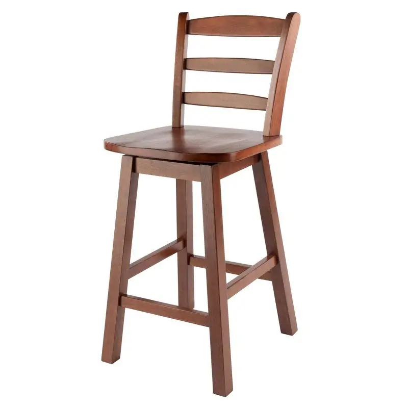 Walnut Ladder Back Swivel Seat Barstool - Suitable for Living Room, Restaurant, and Bar
Walnut Ladder Back Swivel Seat Barstool - Suitable for Living Room, Restaurant, and Bar