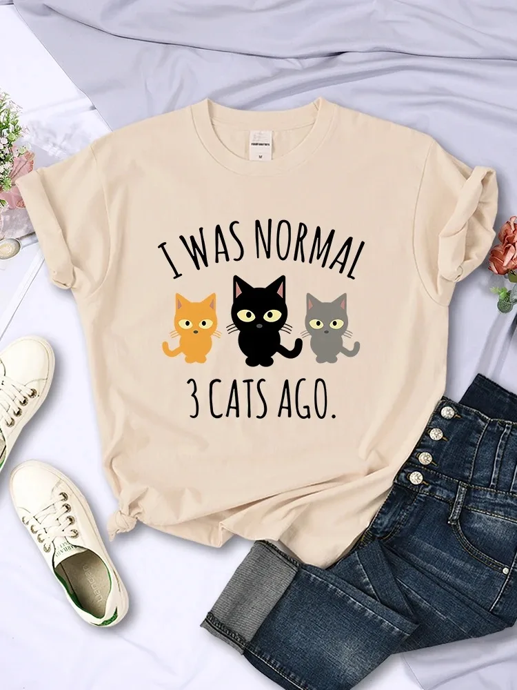 I Was Normal 3 Cats Ago Print T-shirts Female Casual Multicolor cotton Tee Clothing Hip Hop Trendy Short Sleeve Summer T Shirt
I Was Normal 3 Cats Ago Print T-shirts Female Casual Multicolor cotton Tee Clothing Hip Hop Trendy Short Sleeve Summer T Shirt