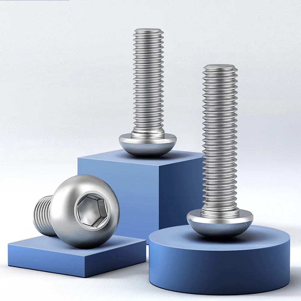 M1.6 M2 M2.5 M3 M4 Round Pan Head Hexagon Socket Screw Bolt 304 Stainless Steel Button Heads Bolts Furniture
M1.6 M2 M2.5 M3 M4 Round Pan Head Hexagon Socket Screw Bolt 304 Stainless Steel Button Heads Bolts Furniture