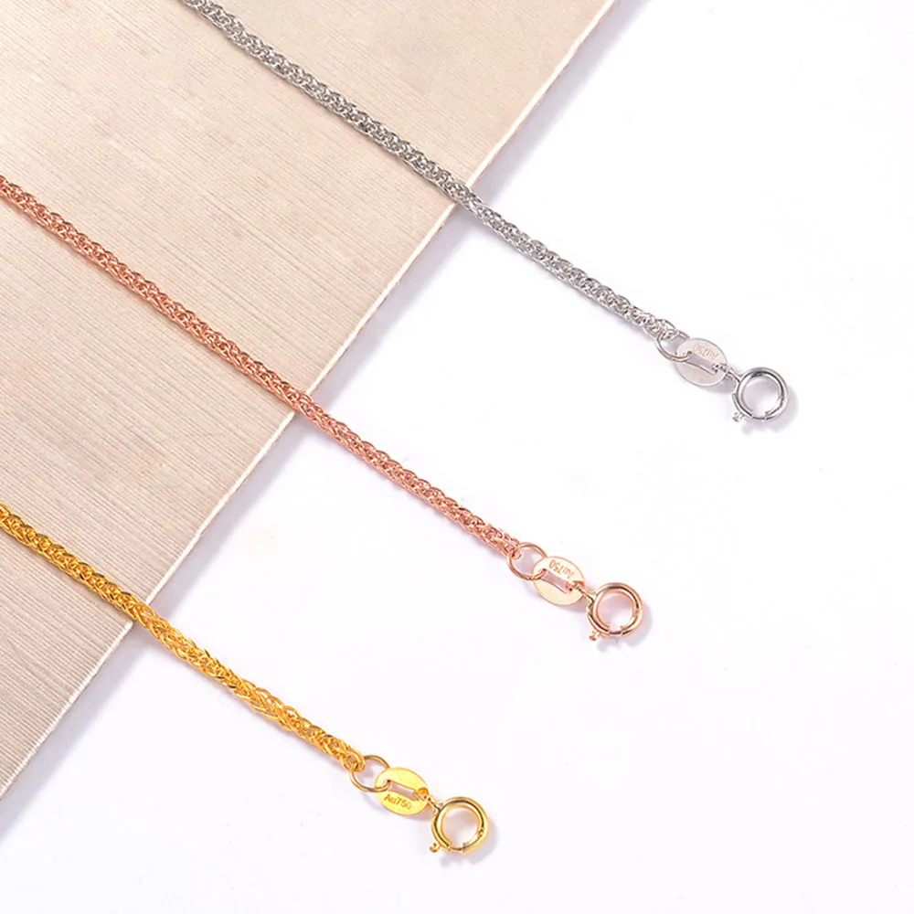 New Real 18K Yellow Rose White Gold Women Lucky Wheat Chain Link Bracelet Au750
New Real 18K Yellow Rose White Gold Women Lucky Wheat Chain Link Bracelet Au750