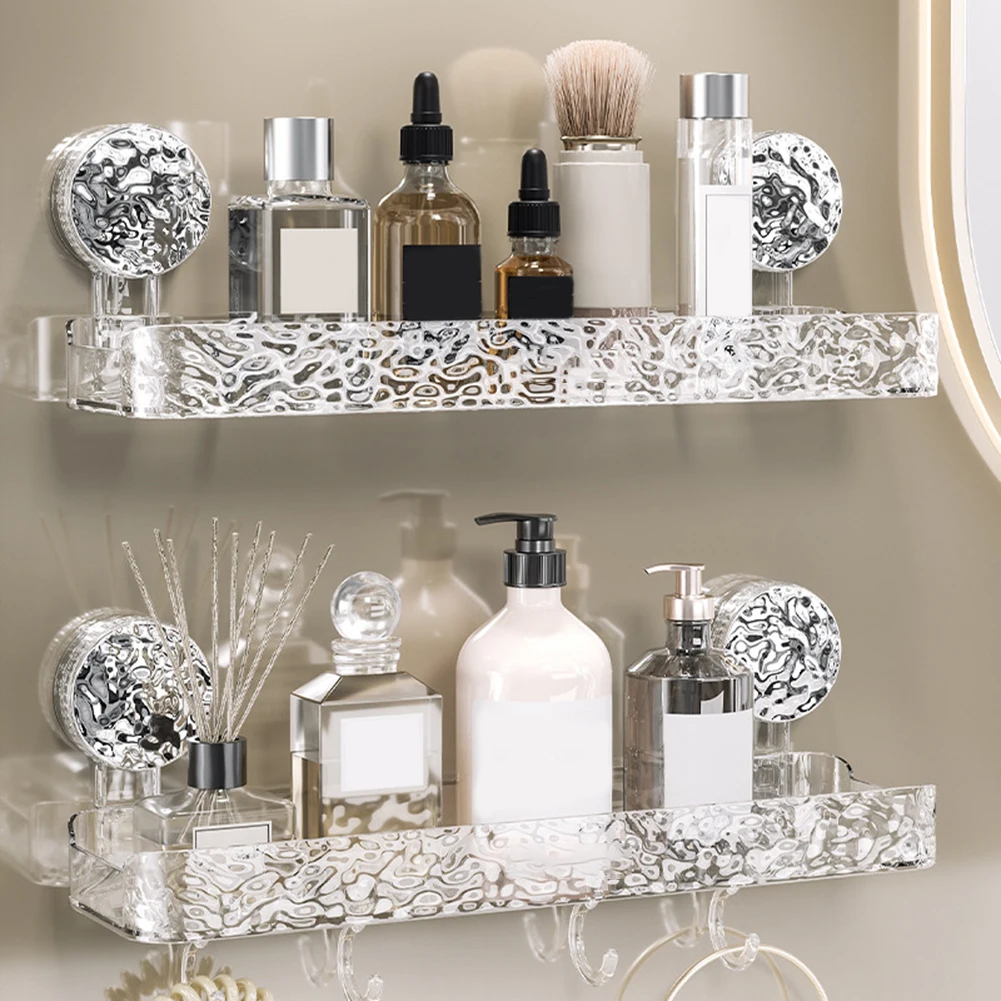 Transparent Light Luxury Style Glacier Pattern Suction Cup Shelf Load-bearing Home Bathroom Storage Rack Draining Basket Holder
Transparent Light Luxury Style Glacier Pattern Suction Cup Shelf Load-bearing Home Bathroom Storage Rack Draining Basket Holder