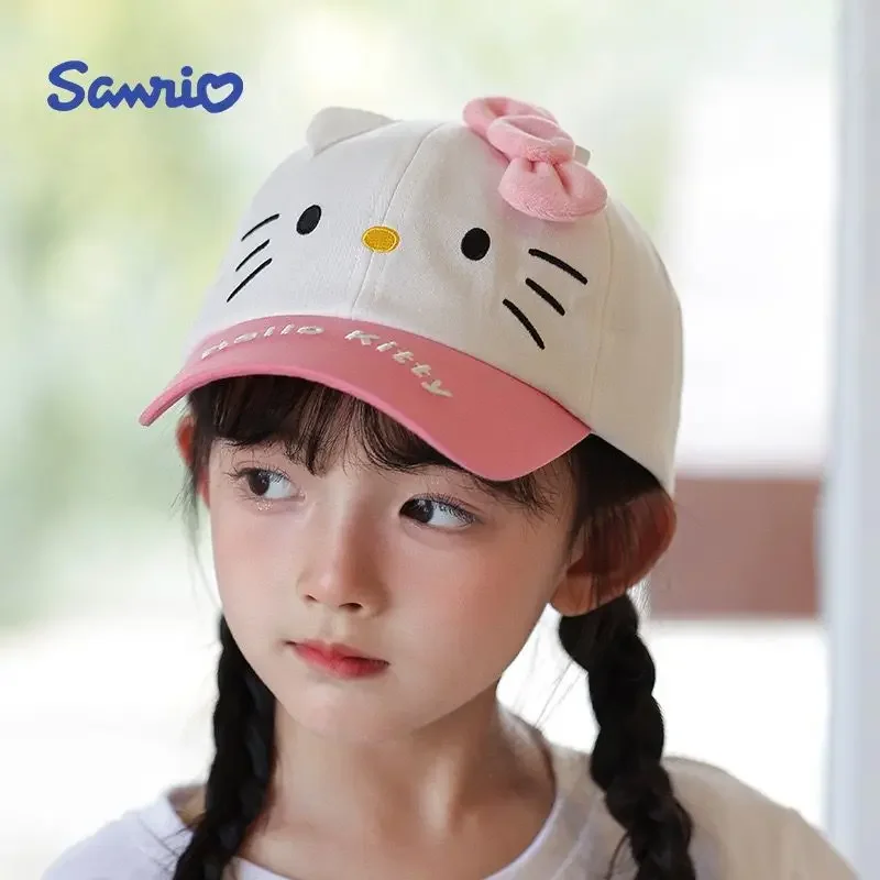 

Детская бейсболка Sanrio Cinnamoroll Kuromi Melody, бейсболка с рисунком Hello Kitty, Весенняя солнцезащитная Кепка, окружность головы 48-54 см
