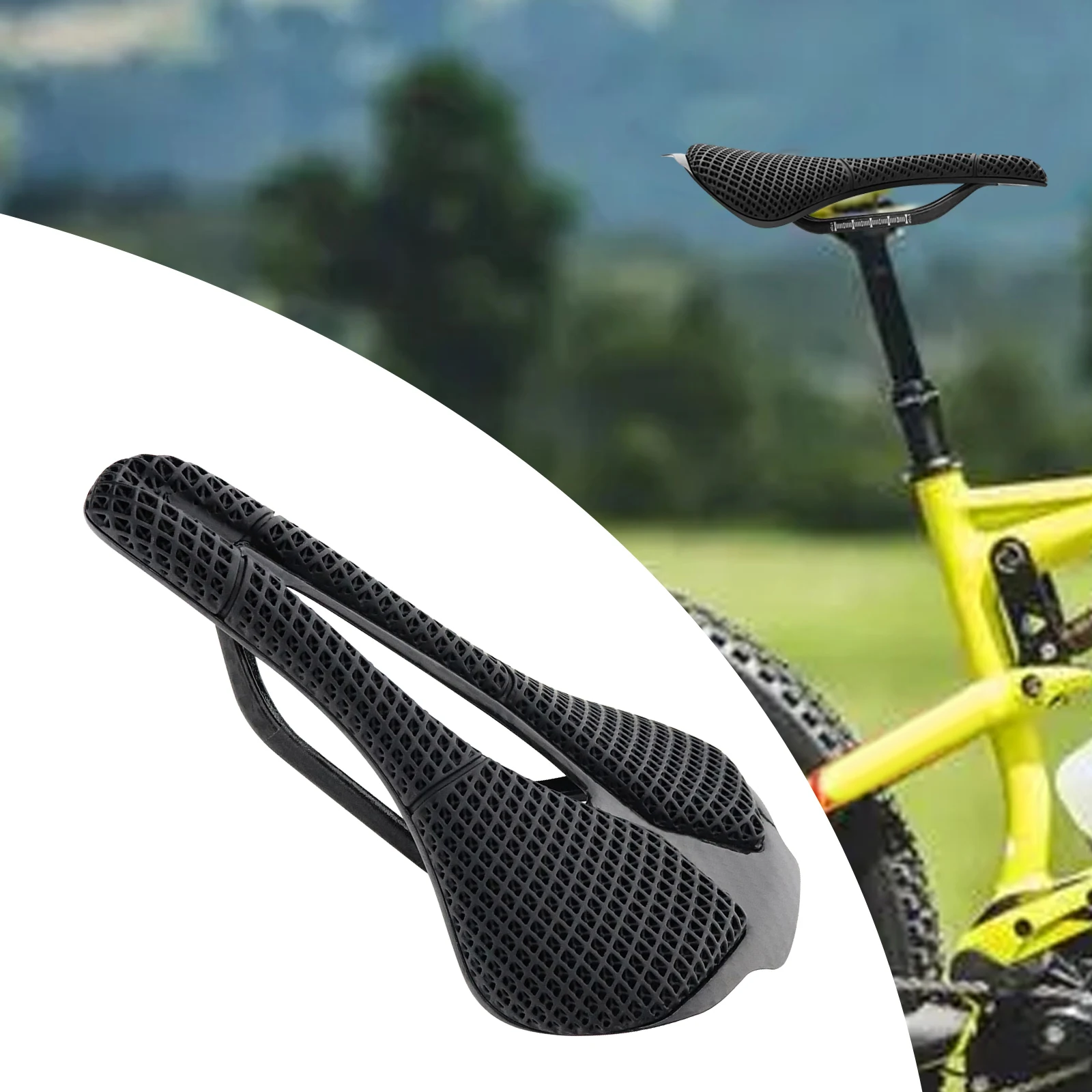 

3D Printed Bike Seat Bicycle Seat Shock Absorbing Comfortable Seat Cushion Bicycle Saddle Bike Seat Pad for Mountain Bike