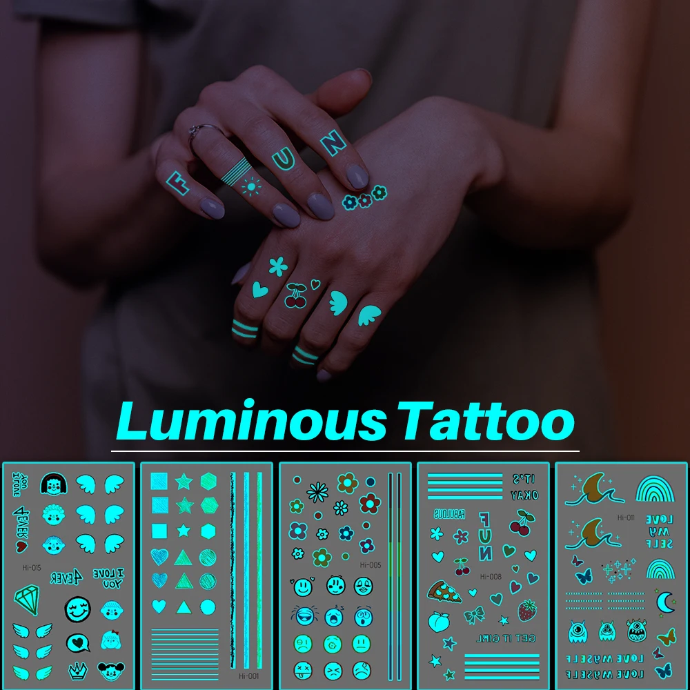 12 Pcs Blue Luminous Tattoo Sticker Cartoon Animal Waterproof Temporary Tattoo Kids Small Glow Fake Tattoo for Women Wrist Hand
12 Pcs Blue Luminous Tattoo Sticker Cartoon Animal Waterproof Temporary Tattoo Kids Small Glow Fake Tattoo for Women Wrist Hand