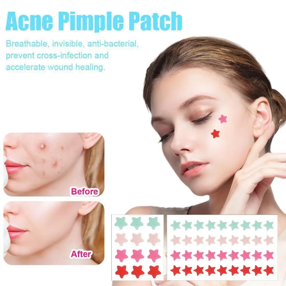 

12/36pcs Five Point Star Water Colloid Acne Removing Patch Invisible Acne Patches Hydrocolloid Removal Pimple Sticker Concealer