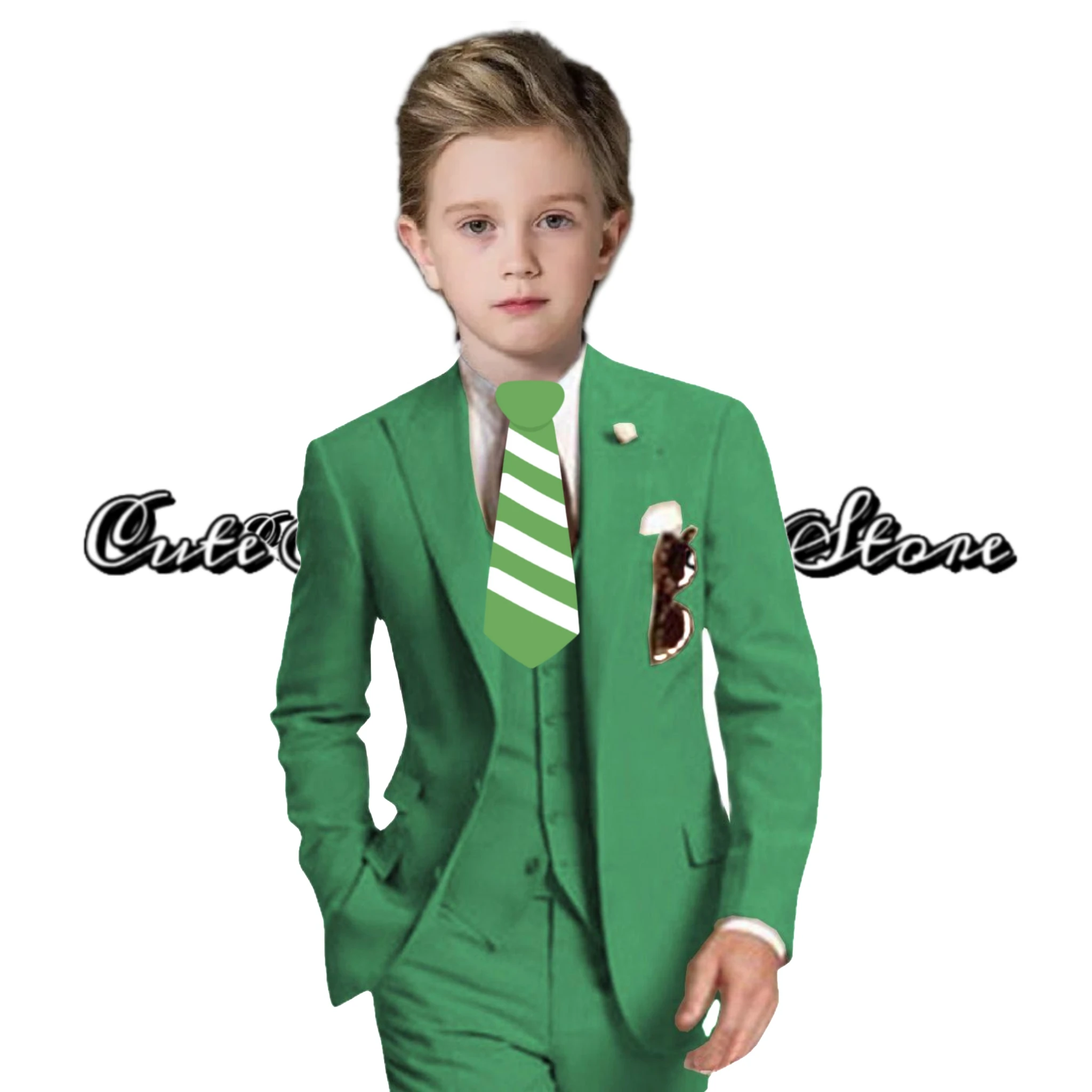 Green Single Breasted Boys Suits Wedding 2 Pcs Groom's Suit Blazer Pants Vest Formal Jacket Tailor-Made Clothes Children Set
Green Single Breasted Boys Suits Wedding 2 Pcs Groom's Suit Blazer Pants Vest Formal Jacket Tailor-Made Clothes Children Set