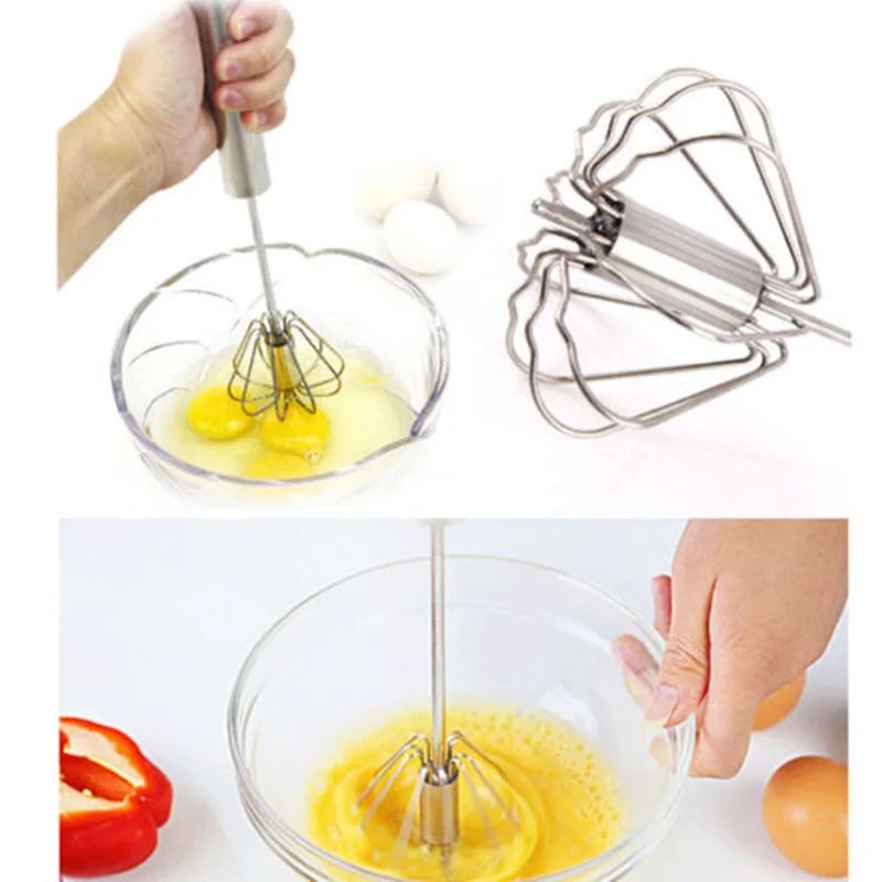 Semi-automatic Egg Beater 401Stainless Steel Egg Whisk Manual Hand Mixer Self Turning Egg Stirrer Kitchen Accessories Egg Tools
Semi-automatic Egg Beater 401Stainless Steel Egg Whisk Manual Hand Mixer Self Turning Egg Stirrer Kitchen Accessories Egg Tools