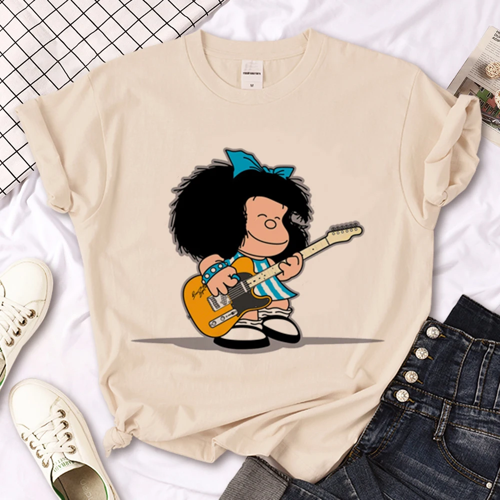Футболка Mafalda женская с графическим принтом, японский Топ в стиле Харадзюку, одежда в стиле Харадзюку для девушек 
Футболка Mafalda женская с графическим принтом, японский Топ в стиле Харадзюку, одежда в стиле Харадзюку для девушек