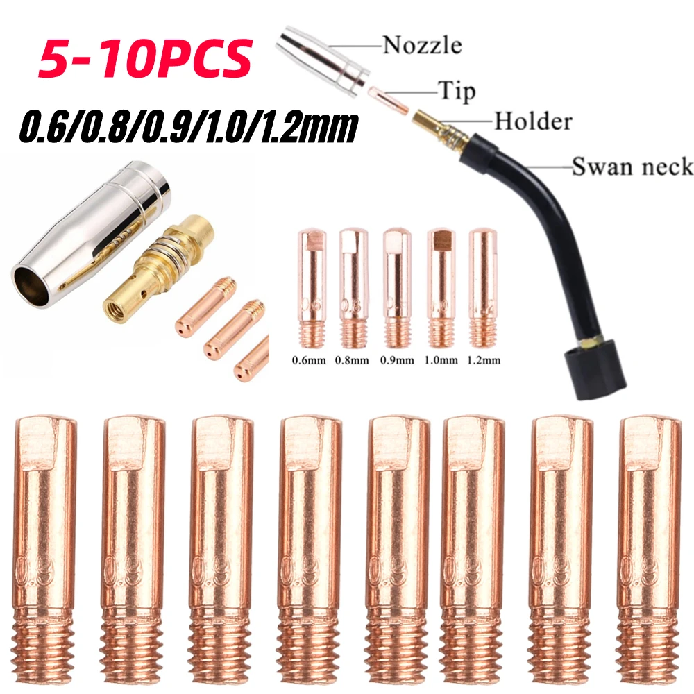 5/10/12PCS 15AK MIG Welding Contact Tip 0.6mm 0.8mm 0.9mm 1.0mm 1.2mm Protective Nozzles For Rilon Riland Jasic Welding Supplies
5/10/12PCS 15AK MIG Welding Contact Tip 0.6mm 0.8mm 0.9mm 1.0mm 1.2mm Protective Nozzles For Rilon Riland Jasic Welding Supplies