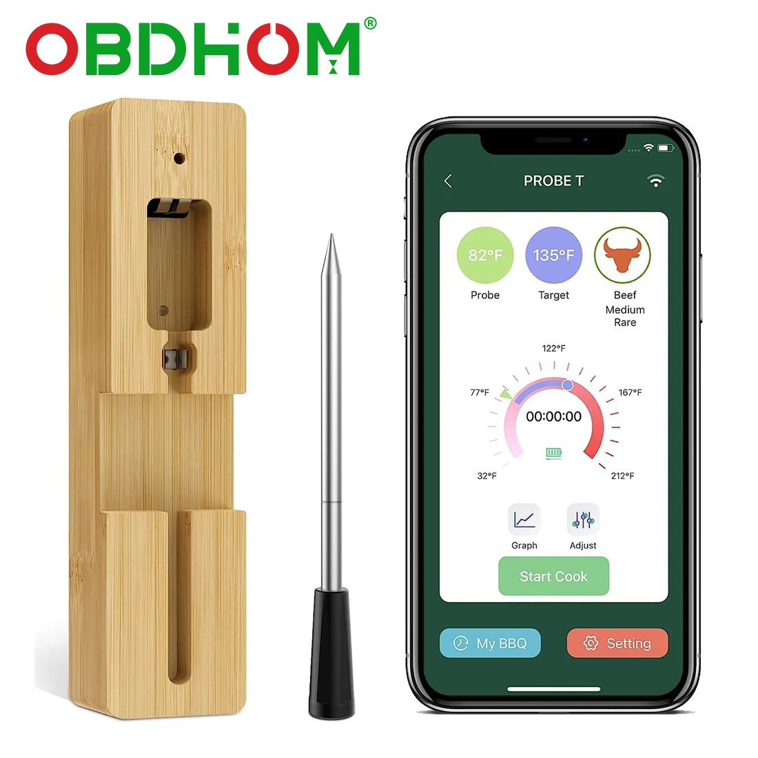 Smart Meat Thermometer Wireless Digital Bluetooth Barbecue Accessories for Oven Grill BBQ Smoker Rotisserie Kitchen Tool
Smart Meat Thermometer Wireless Digital Bluetooth Barbecue Accessories for Oven Grill BBQ Smoker Rotisserie Kitchen Tool