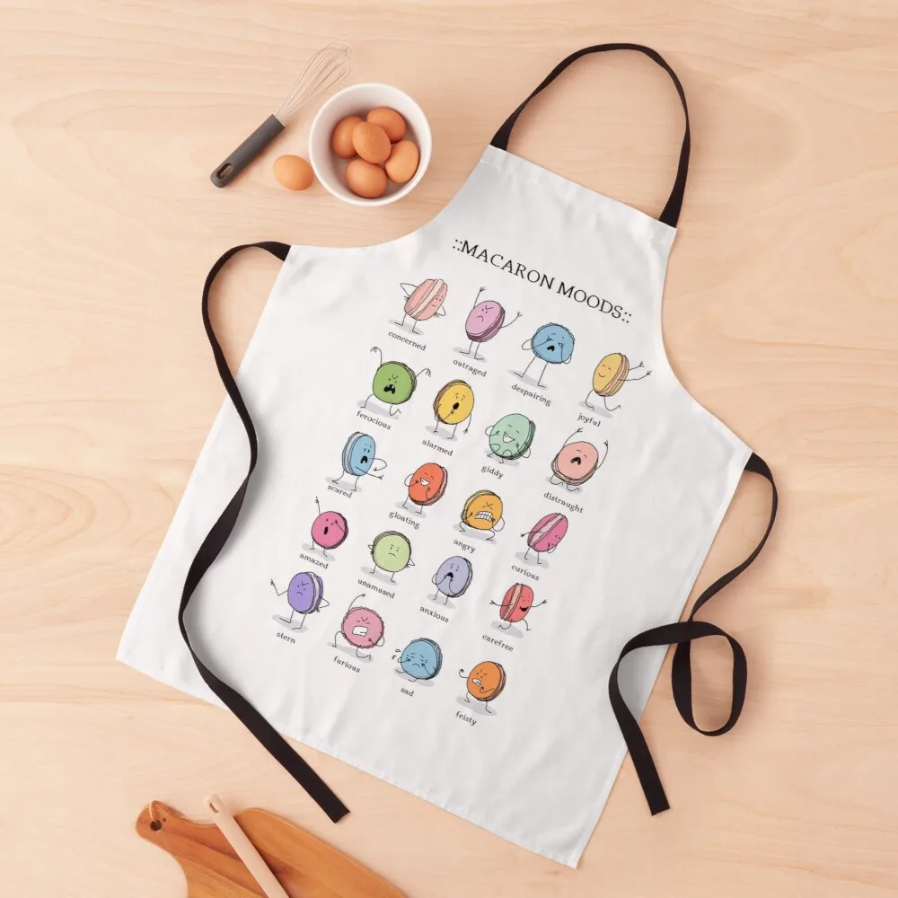 

Macaron Moods Apron apron for kitchen women Kitchen apron restaurant kitchen equipment