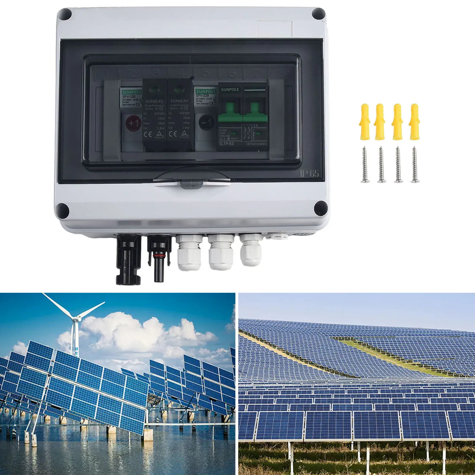 DC Fuse PV Combiner Box IP65 MCB Protection Replacement SPD Waterproof 1 In 1 Out 200*150*95mm 550V For PV Plants
DC Fuse PV Combiner Box IP65 MCB Protection Replacement SPD Waterproof 1 In 1 Out 200*150*95mm 550V For PV Plants