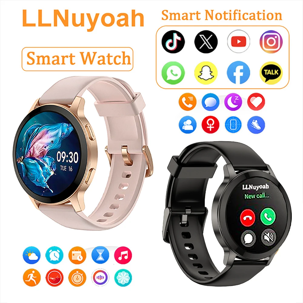 

LLNuyoah Smart Watch Bluetooth Call 1.45" TFT Touch Screen Fitness Watch IP68 Waterproof with 100+ Sport Modes for Men Women