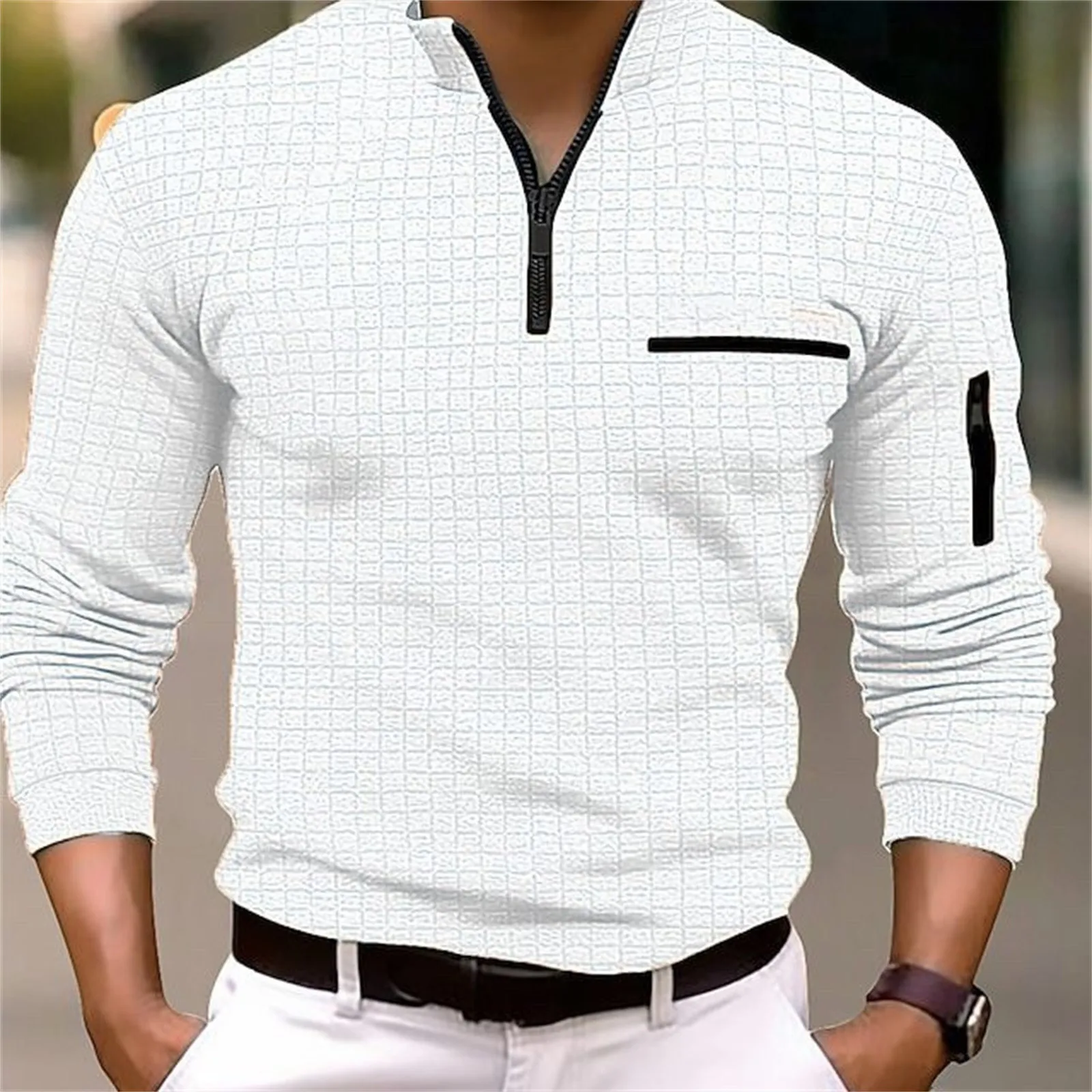 Men's Solid Color shirt shirts Blouses long-sleeved Casual All-match Comfort Tops Cotton lapel-neck zipper stand-collar Chemise
Men's Solid Color shirt shirts Blouses long-sleeved Casual All-match Comfort Tops Cotton lapel-neck zipper stand-collar Chemise