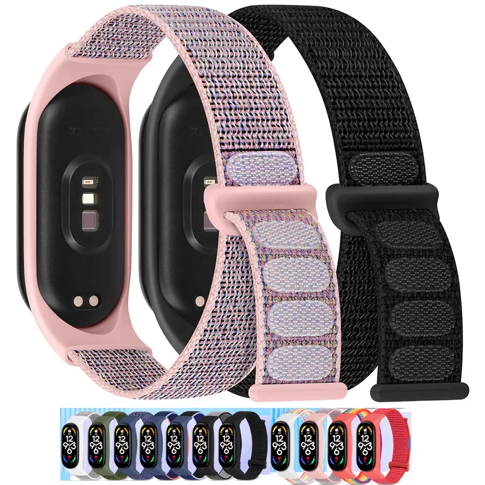 

Nylon loop For Xiaomi Mi Band 7-7 nfc smartwatch Wristband Sports Miband7 Correa Replacement Bracelet smart band 7 6 5 4 3 Strap