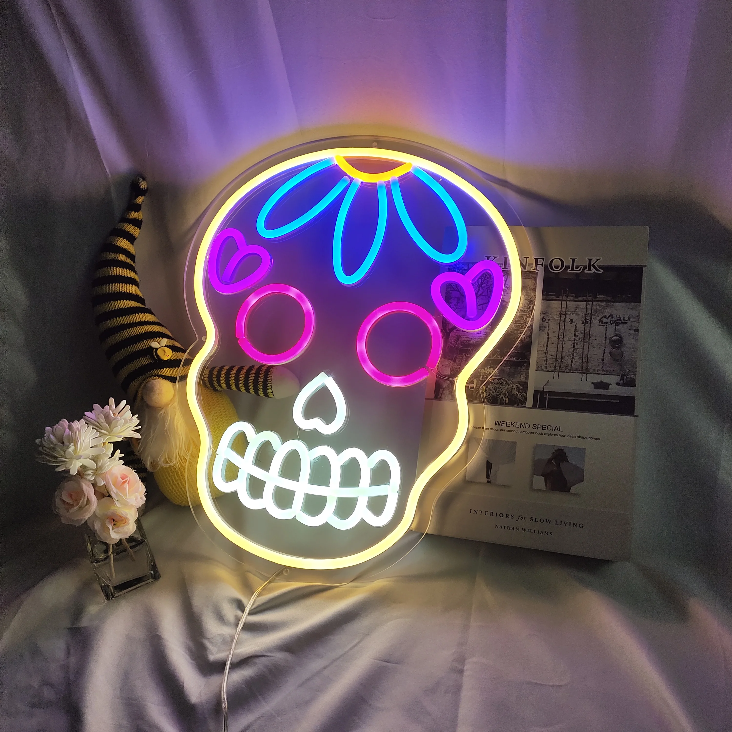 Custom Wedding Neon skull style Sign Party Wall Decor Acrylic Flex Neon Led Light Sign Home Room Decoration Ins
Custom Wedding Neon skull style Sign Party Wall Decor Acrylic Flex Neon Led Light Sign Home Room Decoration Ins
